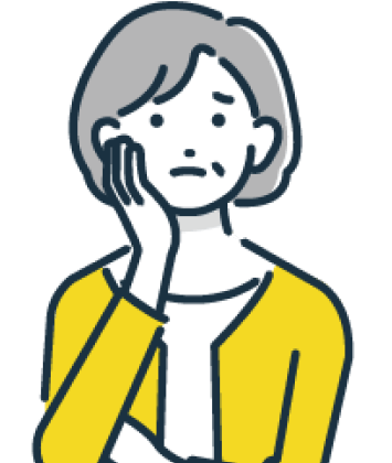 困っている女性の絵